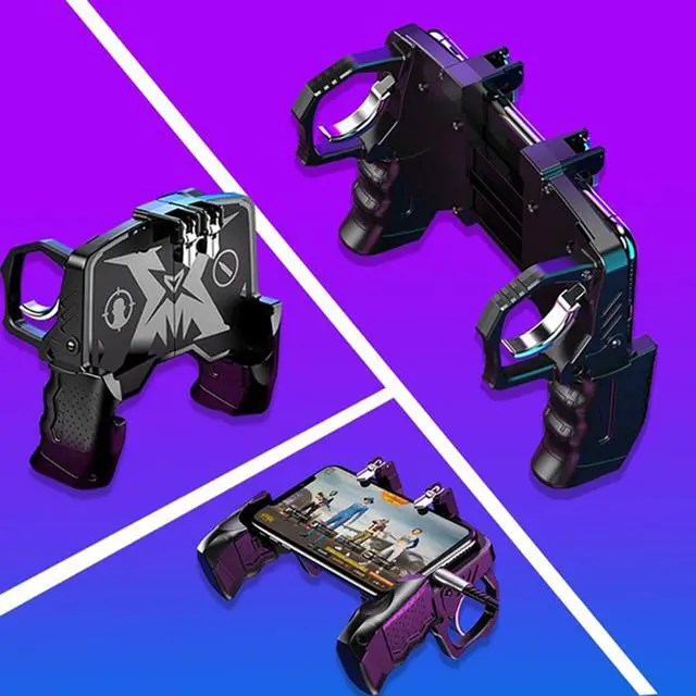 Alt view image 3 of 7 - PUGB Assistance Four-Finger Linkage Game Handle Peace Elite Fast Shooting Button Controller For PUBG Rules Of Survival Game Drop