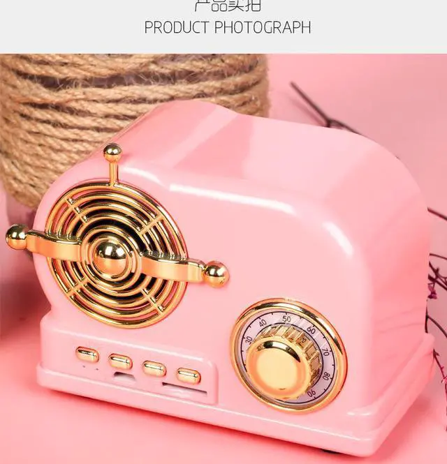 Main image of Mini Cute Bluetooth Speaker 3D Stereo Surround Hifi Retro Bluetooth Speaker Wireless Stereo Retro Speakers Portable Bluetooth Vintage Speakers with Hands-Free Calls Connectable TF Card Music Player