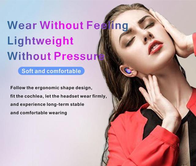 Main image of wireless in-ear earphone,Flashlight Design 9D surround HIFI Stereo Earbuds Automatic Pairing Voice Assistant bluetooth Earphone Wireless for Cellphone with LED Display Charging Bin
