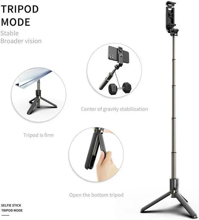 Alt view image 2 of 7 - Professional Mobile Phone Anti-Shake Bluetooth Selfie Stick Camera Tripods Watching Video Stand,Live tripods