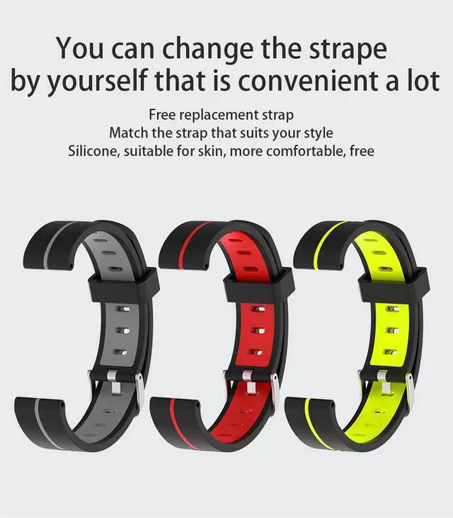 Alt view image 4 of 7 - Smart bracelet real-time heart rate monitoring step counter waterproof sleep smart heart rate bracelet