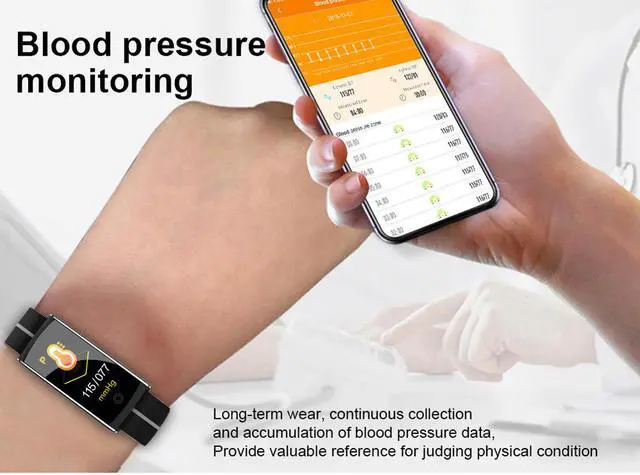 Alt view image 6 of 7 - Smart bracelet real-time heart rate monitoring step counter waterproof sleep smart heart rate bracelet