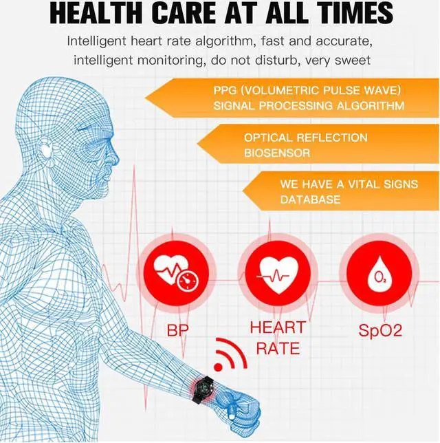 Alt view image 7 of 7 - Color screen smart sports bracelet heart rate blood pressure waterproof sleep monitoring pedometer Bluetooth smart reminder supports multiple languages