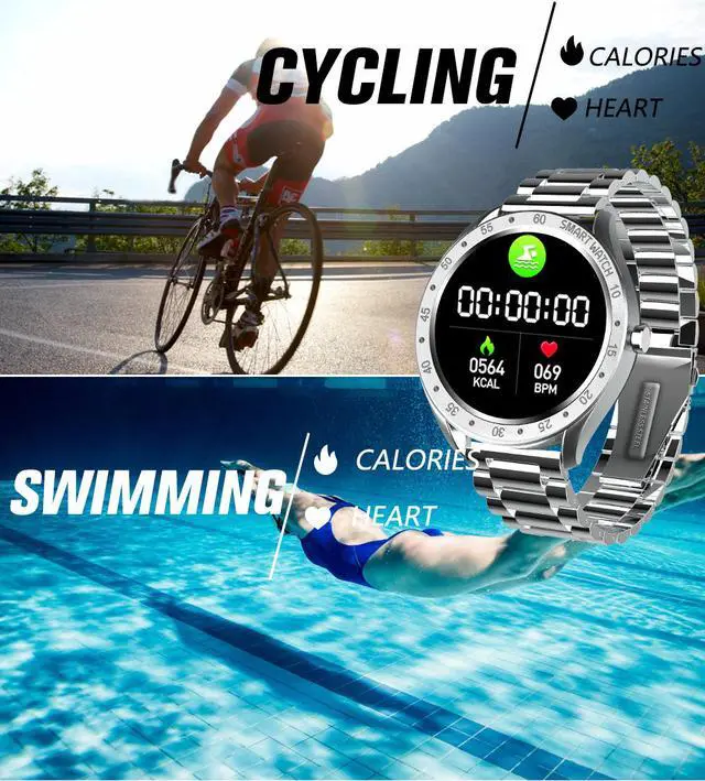 Alt view image 6 of 7 - Smart bracelet full circle full touch large screen pedometer heart rate blood pressure blood oxygen exercise mode health monitoring