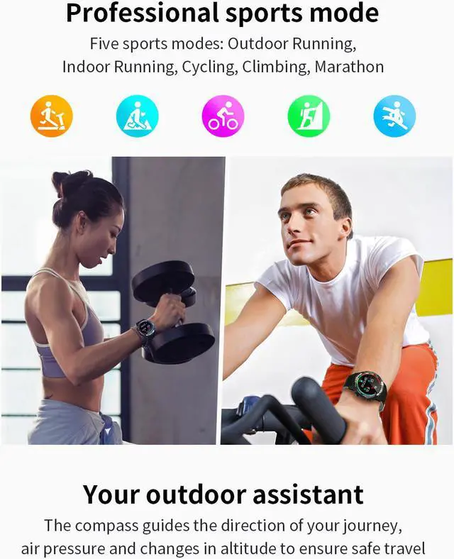 Alt view image 3 of 7 - Smart Watch M7 Independent GPS Smart Bracelet Bluetooth Call Compass Calendar Heart Rate Blood Pressure