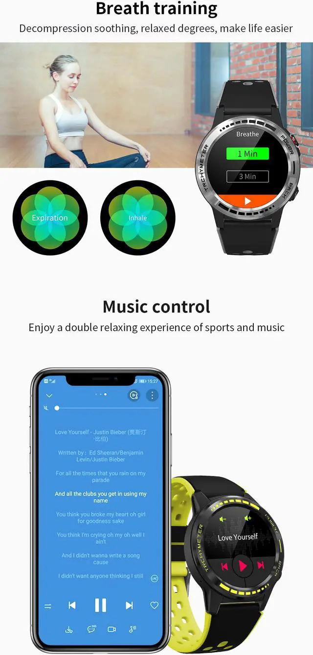 Alt view image 6 of 7 - Smart Watch M7 Independent GPS Smart Bracelet Bluetooth Call Compass Calendar Heart Rate Blood Pressure