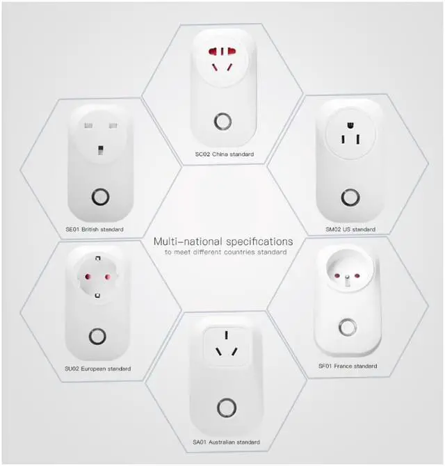 Alt view image 3 of 7 - Smart WiFi Socket Wireless Remote Control Switch Smart Switches That Work with Alexa