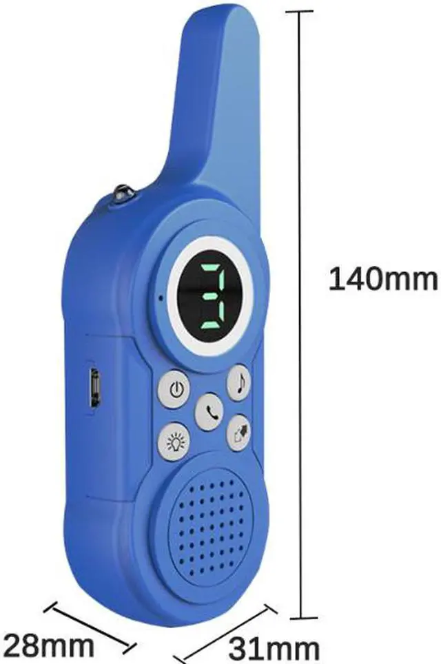 Alt view image 2 of 5 - SRK-T7 Walkie Talkie for Kids 2 Pack, 3 Channels Digital with Led Display Walkie Talkie Long Range Handheld Wireless Transceiver Machine Kids Children's Gift