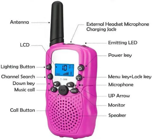 Alt view image 2 of 7 - Children Toys 22 Channel Walkie Talkies Toy Two Way Radio  Long Range Handheld Transceiver Boys&Girls Brithday Xmas Gift 2 Pieces