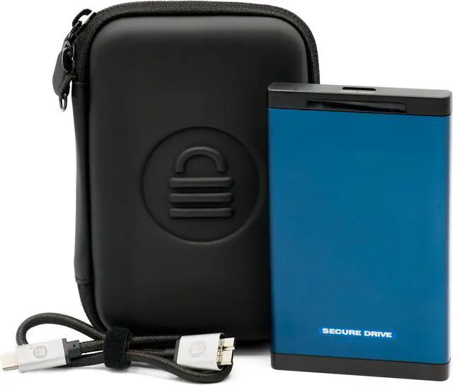 Alt view image 4 of 5 - SecureData SecureDrive BT 500GB SSD FIPS 140-2 Level 3 Validated 256-Bit Hardware Encrypted External Portable  USB 3.0 - Secure Wireless Unlock via Mobile App