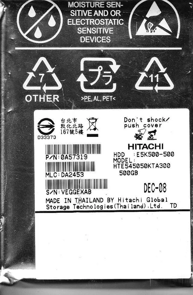 Main image of Hitachi 500 GB 2.5' Internal Hard Drive