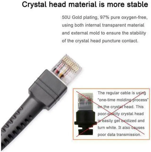 Alt view image 3 of 4 - USB Cable For   Barcode Scanner LS2208AP LS4208 LS1203 CBA-U01-S07ZAR 7FT