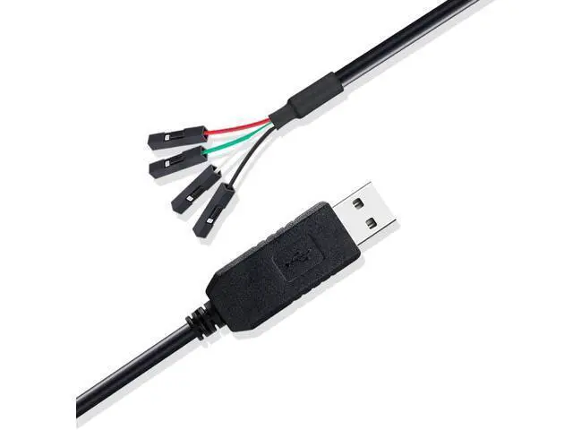 Alt view image 5 of 7 - DTECH USB to TTL Serial Adapter 3.3V Debug Cable TX RX Signal 4 Pin Female Socket PL2303 Prolific Chip for Windows 10 8 7 XP Vista (3-Meter, Black)