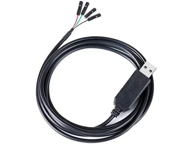 Alt view image 3 of 7 - DTECH USB to TTL Serial Adapter 3.3V Debug Cable TX RX Signal 4 Pin Female Socket PL2303 Prolific Chip for Windows 10 8 7 XP Vista (3-Meter, Black)