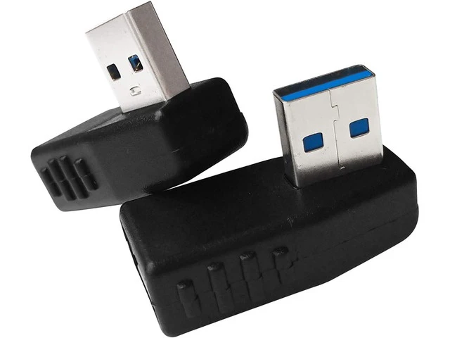 Alt view image 4 of 5 - USB 3.0 Male to Female 90 Degree Right Angle Extension Adapter USB Leftward and Rightward Connector