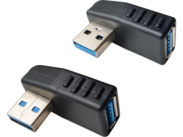 Alt view image 2 of 5 - USB 3.0 Male to Female 90 Degree Right Angle Extension Adapter USB Leftward and Rightward Connector
