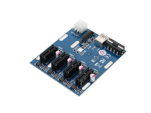 Alt view image 5 of 7 - 1X Expansion Kit 1 to 4 Slots Switch Multiplier Hub Riser Card Adapter with USB 3.0 Cable PCIE Mining Modules