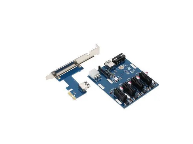 Alt view image 7 of 7 - 1X Expansion Kit 1 to 4 Slots Switch Multiplier Hub Riser Card Adapter with USB 3.0 Cable PCIE Mining Modules