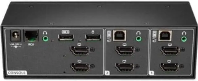 Alt view image 3 of 13 - Vertiv Cybex SC900 Secure KVM | Dual Head | 2 Port Universal DisplayPort | NIAP version 4.0 Certified - Secure Desktop KVM Switches - SC920DPH-400