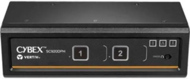 Alt view image 2 of 13 - Vertiv Cybex SC900 Secure KVM | Dual Head | 2 Port Universal DisplayPort | NIAP version 4.0 Certified - Secure Desktop KVM Switches - SC920DPH-400