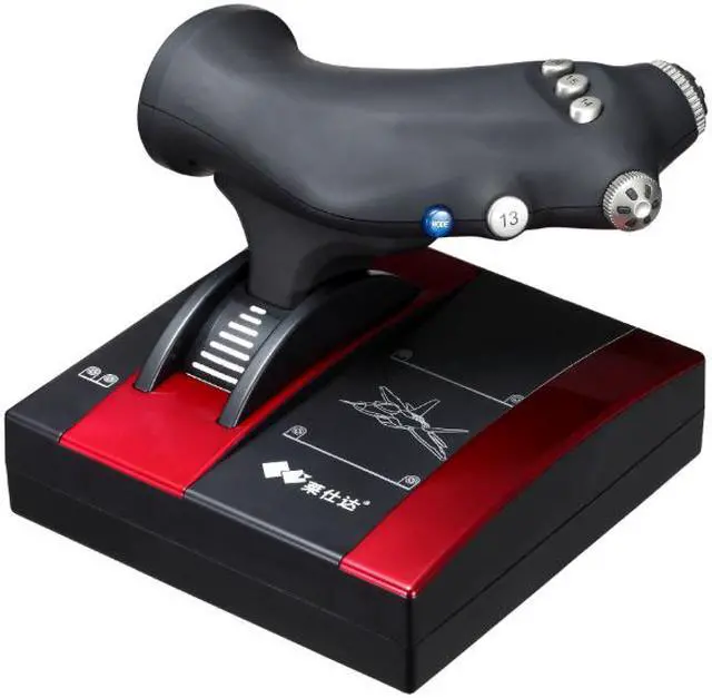 Alt view image 3 of 7 - Computer Game Simulation Flight Controller Joystick  USB Game Simulation Flight Controller with Vibration Feedback and Throttle, Wired Flight Stick for PC Computer Laptop