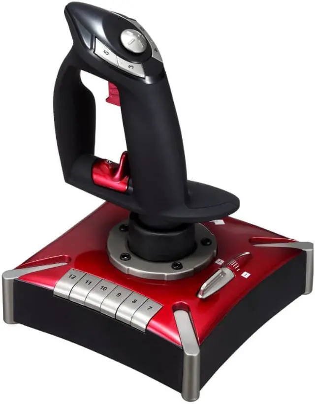 Alt view image 6 of 7 - Computer Game Simulation Flight Controller Joystick  USB Game Simulation Flight Controller with Vibration Feedback and Throttle, Wired Flight Stick for PC Computer Laptop