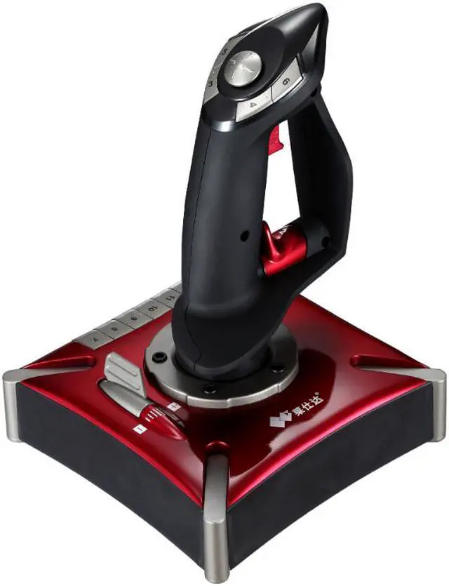 Alt view image 2 of 7 - Computer Game Simulation Flight Controller Joystick  USB Game Simulation Flight Controller with Vibration Feedback and Throttle, Wired Flight Stick for PC Computer Laptop