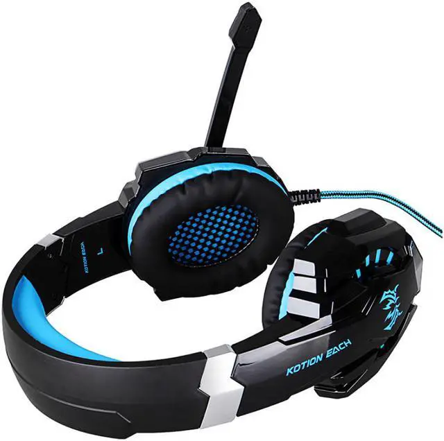 Alt view image 4 of 6 - K5 Headphones PC Computer 3.5MM Oversized Ear Shell Internet Cafe earphones Listening to Sound Positioning Luminous headsets