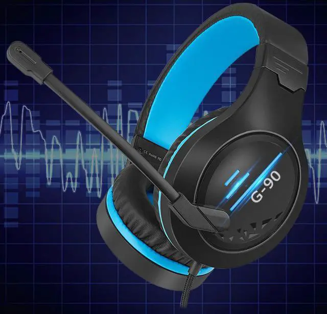 Main image of G90 Computer headset breathing light gaming headphone 2.2 meters long braided cord Headset Microphone