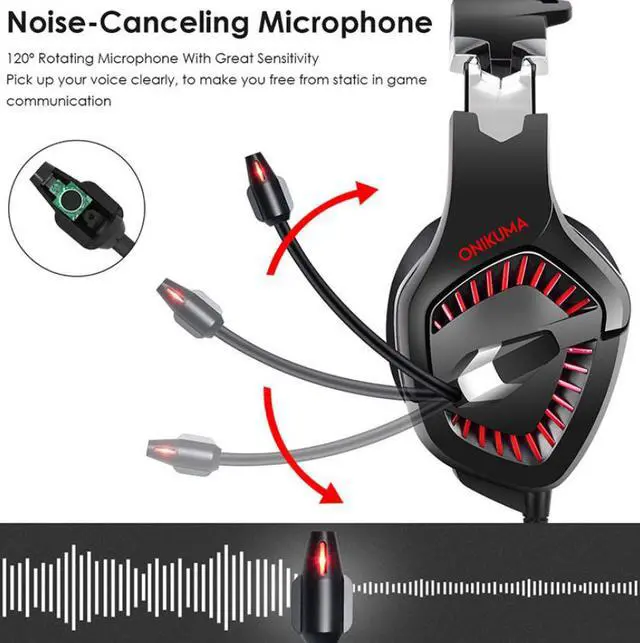 Alt view image 4 of 5 - K1 PRO headset gaming headset gaming Precision noise reduction headset Microphone