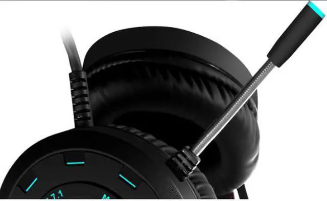 Main image of RS989 head-mounted gaming headset USB7.1 luminous internet cafe headset microphone