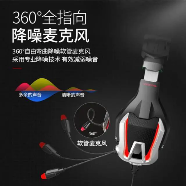 Alt view image 3 of 4 - Nikuma K12 Gamine headset Head-mounted Computer HeadPHONE PS4 Game Console Internet cafe headset microphone