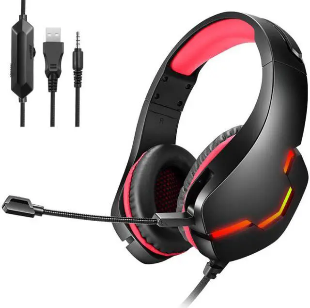 Alt view image 3 of 4 - G10 headset gaming headset cross-border headset PS4 luminous headset RGB headset Internet cafe headset microphone