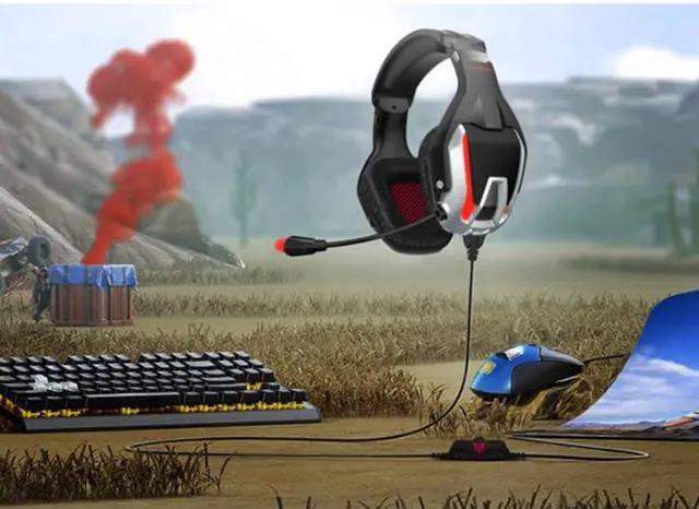 Alt view image 4 of 4 - Nikuma K12 Gamine headset Head-mounted Computer HeadPHONE PS4 Game Console Internet cafe headset microphone