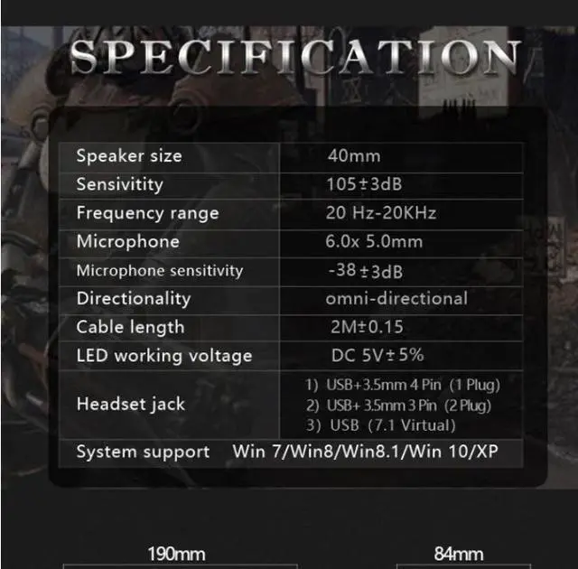 Alt view image 3 of 5 - Headphone G20 luminous computer PC 3.5MM headset with microphone Internet Cafe