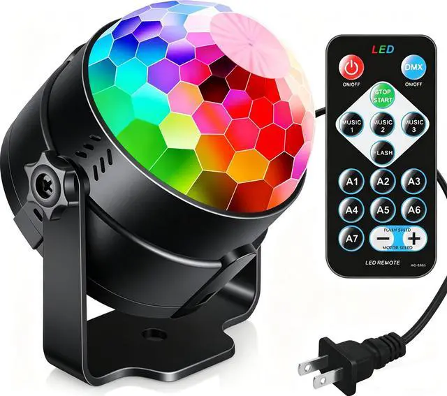 Main image of Party Lights,Disco Light Disco Ball Dj Rave Lights Strobe Lights Sound Activated Stage Lights Projected Effect Dancing Light Remote Control for Birthday Xmas Wedding Bar Glow Party Christmas