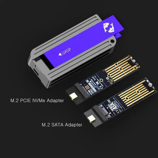 Alt view image 6 of 7 - GLOTRENDS 2 in 1 M.2 Enclosure for M.2 PCIe NVMe SSD (Key-M) and M.2 SATA SSD (Key-B/B+M) (Pisces)