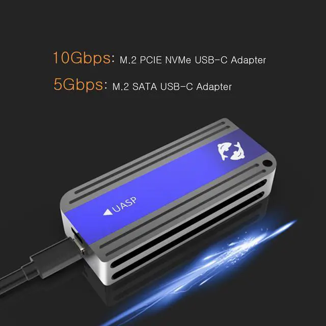 Alt view image 3 of 7 - GLOTRENDS 2 in 1 M.2 Enclosure for M.2 PCIe NVMe SSD (Key-M) and M.2 SATA SSD (Key-B/B+M) (Pisces)