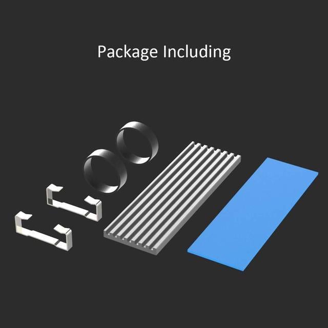 Alt view image 5 of 6 - GLOTRENDS M.2 Heatsink for 2280 M.2 SSD, Fit for PC/PS5/PS5 Slim Installation, 22x70x3mm Aluminum Body, Including Thermal Pad (2 Packs)
