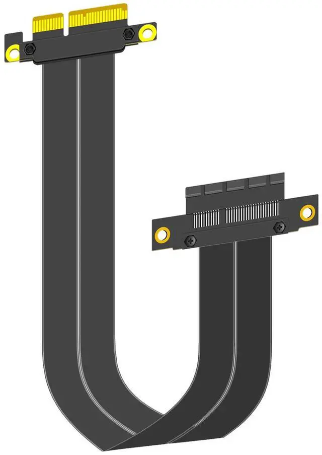 Main image of GLOTRENDS 300mm PCIe 4.0 X4 Riser Cable for M.2, WiFi, Firewire, USB, Sound Cards, etc