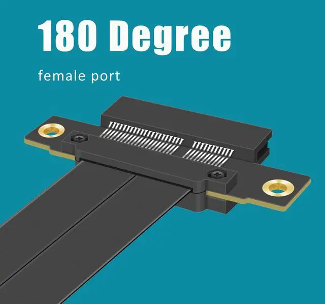 Alt view image 6 of 7 - GLOTRENDS 300mm PCIe 4.0 X4 Riser Cable for M.2, WiFi, Firewire, USB, Sound Cards, etc
