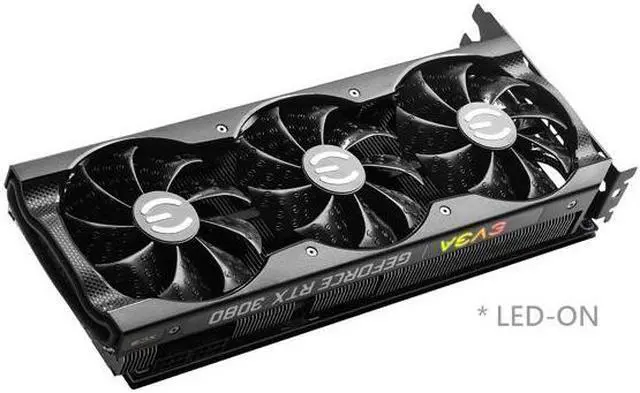 Alt view image 2 of 8 - EVGA GeForce RTX 3080 XC3 ULTRA GAMING Video Card, 10G-P5-3885-KL, 10GB GDDR6X, iCX3 Cooling, ARGB LED, Metal Backplate, LHR