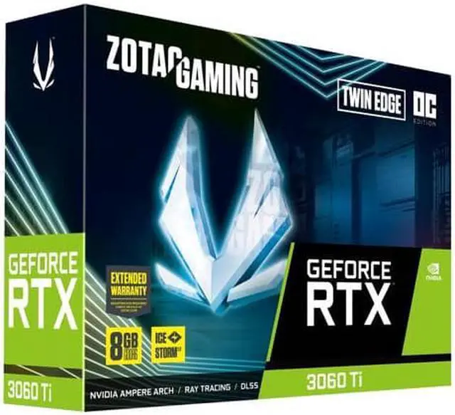 Alt view image 3 of 7 - ZOTAC GAMING GeForce RTX 3060 Ti Twin Edge OC LHR 8GB GDDR6 256-bit 14 Gbps PCIE 4.0 Gaming Graphics Card, IceStorm 2.0 Advanced Cooling, Active Fan Control, FREEZE Fan Stop ZT-A30610H-10MLHR
