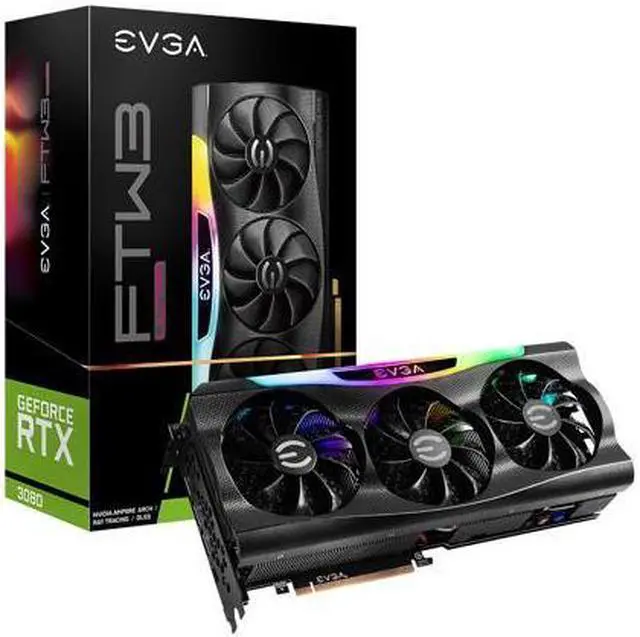Alt view image 7 of 7 - EVGA GeForce RTX 3080 FTW3 ULTRA GAMING Video Card, 10G-P5-3897-KL, 10GB GDDR6X, iCX3 Technology, ARGB LED, Metal Backplate, LHR
