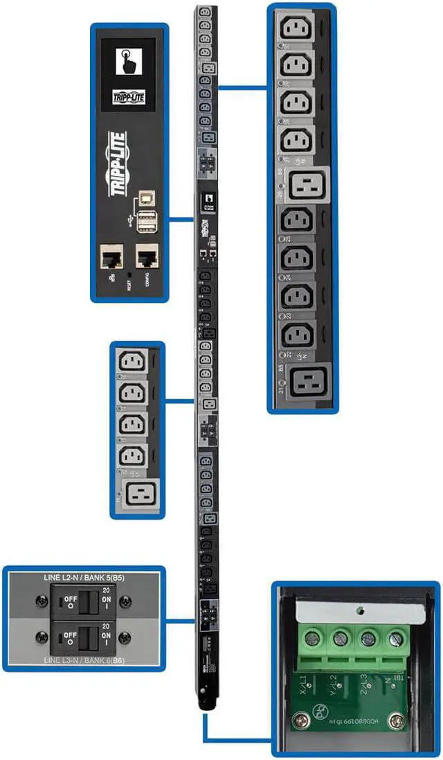 Alt view image 7 of 7 - Tripp Lite PDU3XEVSRHWB 30-Outlet PDU