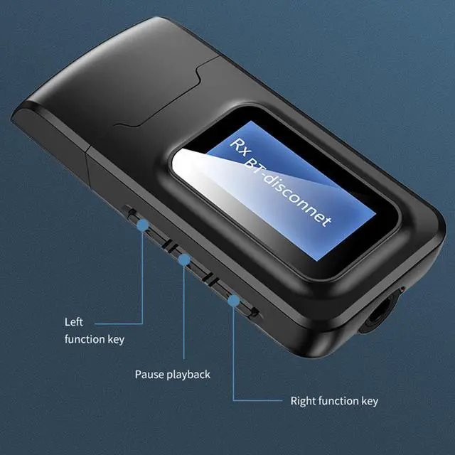 Alt view image 6 of 7 - 2 in 1 Bluetooth 5.0 Wireless Audio Receiver Transmitter LCD Display 3.5mm AUX Jack Bluetooth Adapter for Car PC TV Headphones