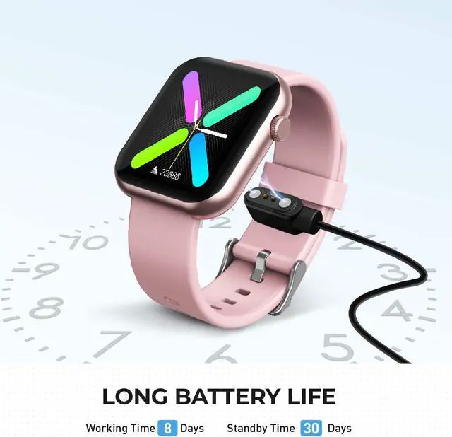 Alt view image 7 of 7 - [New] Colorful Smart Watch, Fitness Tracker with Heart Rate Monitor, IP67 Waterproof Fitness Watch with Pedometer, Smartwatch Compatible with iOS, Android for Men, Women