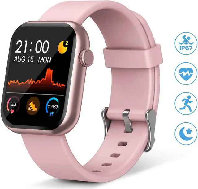 Main image of [New] Colorful Smart Watch, Fitness Tracker with Heart Rate Monitor, IP67 Waterproof Fitness Watch with Pedometer, Smartwatch Compatible with iOS, Android for Men, Women