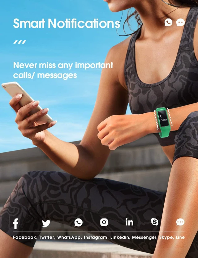 Alt view image 3 of 7 - Fitness Tracker with Heart Rate Monitor, Sleep Tracker, IP68 Swimming Waterproof, 7-13 Days Playtime, Calorie Counter, Pedometer with GPS Tracking TFT-LCD Color Touch Screen for Men and Women