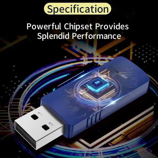 Alt view image 3 of 7 - 1300Mbps Wireless WiFi Bluetooth Adapter USB WiFi Adapter 802.11 ac/b/g/n 2.4G & 5.8G Network Card Receiver / Transmitter for PC Desktop Laptop, Support Windows XP/Vista/7/8/8.1/10 Mac